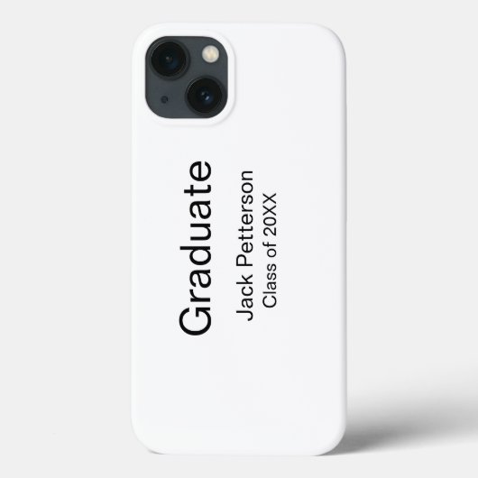 シンプルミニマル卒業生の名前モダン区分 Case-Mate iPhoneケース (裏面)
