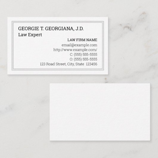 シンプルミニマル及び名刺 名刺 (正面/裏面)