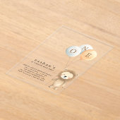 シンプルミニマル可愛いリトルライオン1歳 アクリル招待状 (レイダウン)