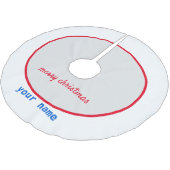 シンプルミニマル名を加えて聖降誕祭 ブラッシュドポリエステルツリースカート (アングル)