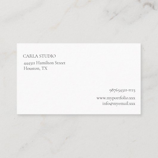 シンプルミニマル名刺 名刺 (裏面)