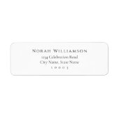 シンプルミニマル名前をカスタムする差出人住所 ラベル (正面)