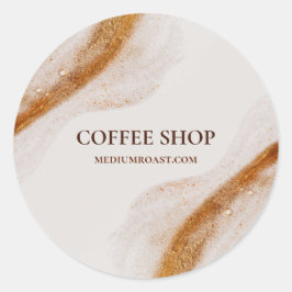 シンプルミニマル喫茶店 ラウンドシール