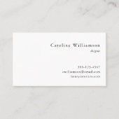 シンプルミニマル基本白黒プロフェッショナル 名刺 (正面)