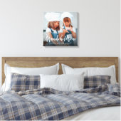 シンプルミニマル孫フォトカリグラフィー キャンバスプリント (インサイチュ (寝室))