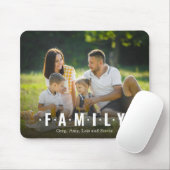 シンプルミニマル家族フォトスクリプトタイポグラフィ マウスパッド (マウス)