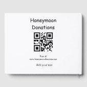 シンプルミニマル寄付金結婚のq rタラ ゲストブック (裏面)