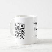 シンプルミニマル寄付金結婚のq rタラ コーヒーマグカップ (正面左)