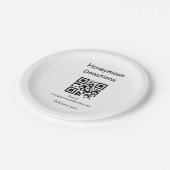 シンプルミニマル寄付金結婚のq rタラ ペーパープレート (アングル)