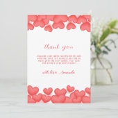 シンプルミニマル小さな甘い赤ちゃんシャワー サンキューカード (スタンド正面)