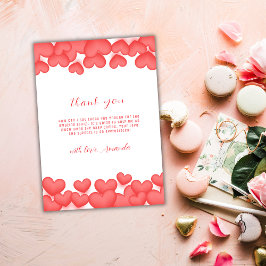 シンプルミニマル小さな甘い赤ちゃんシャワー サンキューカード