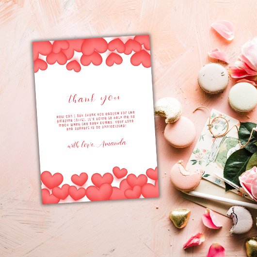 シンプルミニマル小さな甘い赤ちゃんシャワー サンキューカード