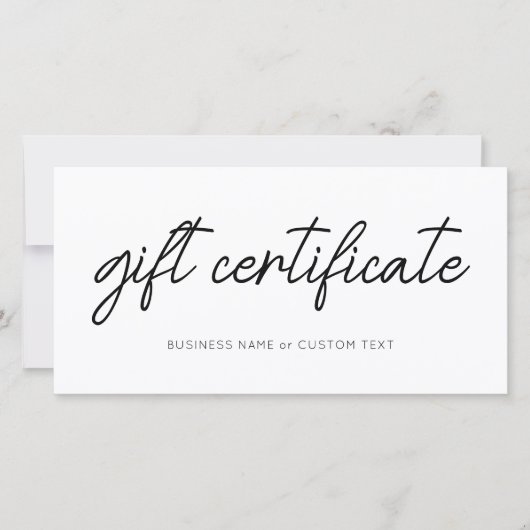 シンプルミニマル小口商品券 (正面)