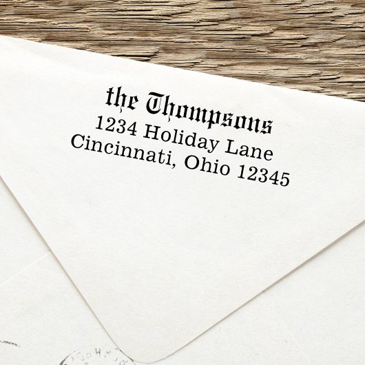 シンプルミニマル差出人住所クラシックスタイル セルフインキングスタンプ