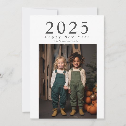 シンプルミニマル年賀状 シーズンカード (正面)