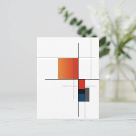 シンプルミニマル幾何融合 シーズンポストカード (スタンド正面)