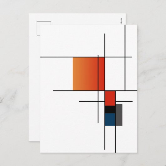 シンプルミニマル幾何融合 シーズンポストカード (正面/裏面)