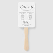 シンプルミニマル式プ結婚ログラム ハンドファン (裏面)