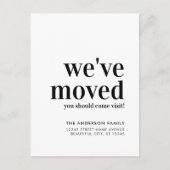 シンプルミニマル引っ越しましたブモダンラック移動 案内ポストカード (正面)