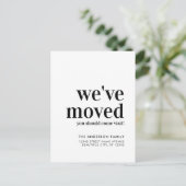 シンプルミニマル引っ越しましたブモダンラック移動 案内ポストカード (スタンド正面)