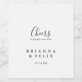 シンプルミニマル応援の結婚ワインラベル ワインラベル (シングルラベル)