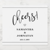 シンプルミニマル応援結婚ズ ビールラベル (シングルラベル)