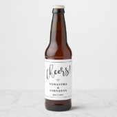 シンプルミニマル応援結婚ズ ビールラベル (正面)