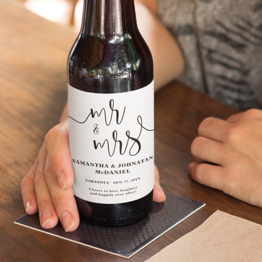シンプルミニマル応援結婚ズ ビールラベル