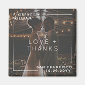 シンプルミニマル愛と写感謝してい真 マグネット (正面)