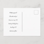 シンプルミニマル愛ハートフォトスクリプト予算 案内ポストカード (裏面)