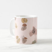 シンプルミニマル抽象芸術アーパターン（の模様が）あるト コーヒーマグカップ (正面左)