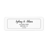 シンプルミニマル招待状フレーム差出人住所 ラベル (正面)