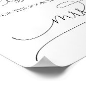 シンプルミニマル数キスブライダルシャワーゲーム ポスター (角)