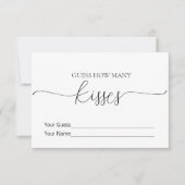 シンプルミニマル数キスブライダルシャワーゲーム 招待状 (正面)