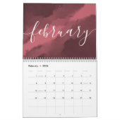 シンプルミニマル文字書 カレンダー (2月 2026)