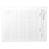 シンプルミニマル料理レシピメモ帳 ノートパッド (正面)