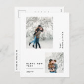 シンプルミニマル新年の写真数々の シーズンポストカード (正面/裏面)