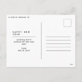 シンプルミニマル新年の写真数々の シーズンポストカード (裏面)