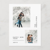 シンプルミニマル新年の写真数々の シーズンポストカード (正面)