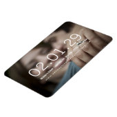 シンプルミニマル日モダン付き写真日付の保存 マグネット (左側)