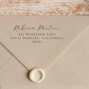 シンプルミニマル書エレガント差出人住所 ラバースタンプ