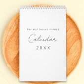 シンプルミニマル書スクリプカスタムト カレンダー