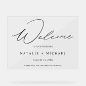 シンプルミニマル書道は我々にようこ結婚ろ アクリルサイン (正面)