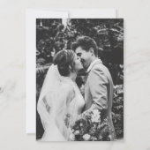 シンプルミニマル書道写真モダン結婚ズ 招待状 (裏面)