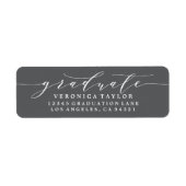 シンプルミニマル書道差出人住所ラベル ラベル (正面)