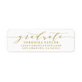 シンプルミニマル書道差出人住所ラベル ラベル (正面)