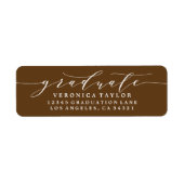 シンプルミニマル書道差出人住所ラベル ラベル (正面)