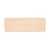 シンプルミニマル書道差出人住所ラベル ラベル (正面)