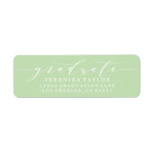 シンプルミニマル書道差出人住所ラベル ラベル (正面)