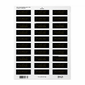 シンプルミニマル書道差出人住所ラベル ラベル (フルシート)